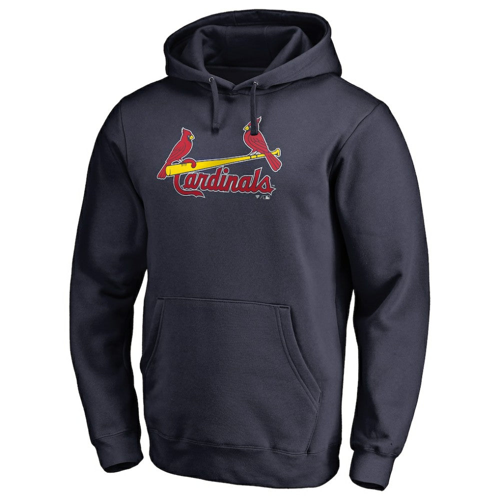 St. Louis Cardinals Official Wordmark Fitted Pullover Hoodie - Navy