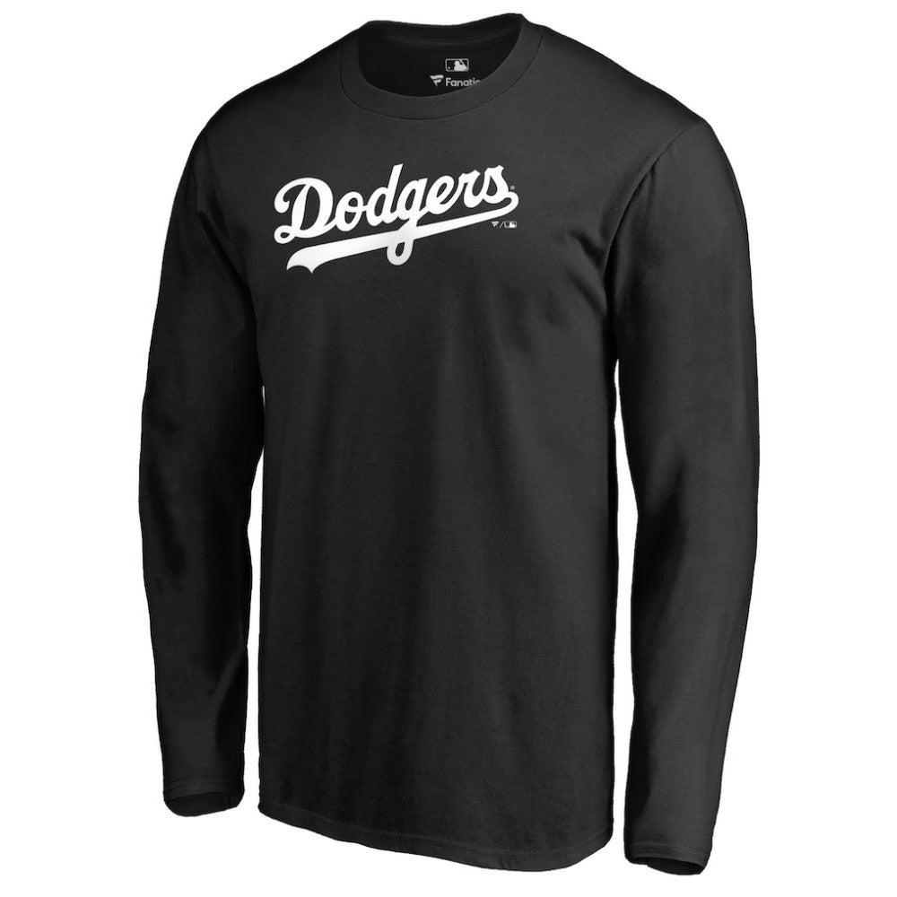 Los Angeles Dodgers Team Wordmark Long Sleeve T-Shirt - Black