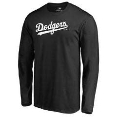 Los Angeles Dodgers Team Wordmark Long Sleeve T-Shirt - Black