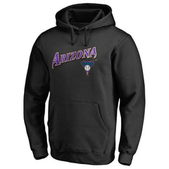 Arizona Diamondbacks Vintage Cooperstown Collection Wahconah Fitted Pullover Hoodie - Black