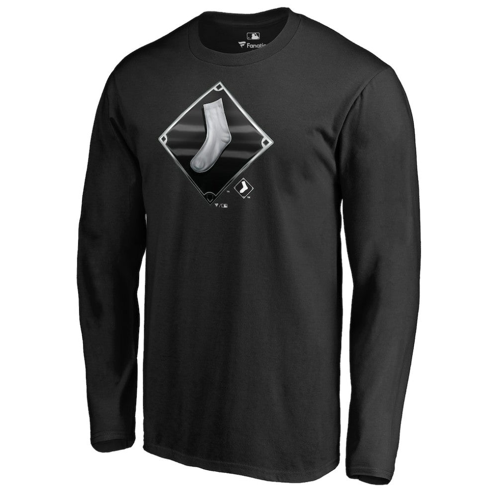Chicago White Sox Midnight Mascot Long Sleeve T-Shirt - Black