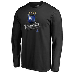 Kansas City Royals Midnight Mascot Long Sleeve T-Shirt - Black