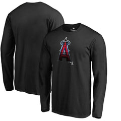 Los Angeles Angels Midnight Mascot Long Sleeve T-Shirt - Black