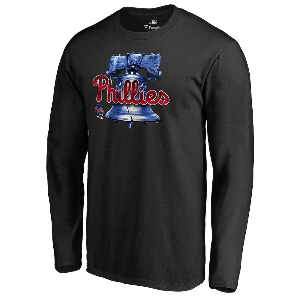 Philadelphia Phillies Midnight Mascot Long Sleeve T-Shirt - Black