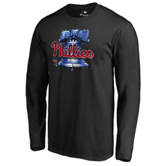 Philadelphia Phillies Midnight Mascot Long Sleeve T-Shirt - Black