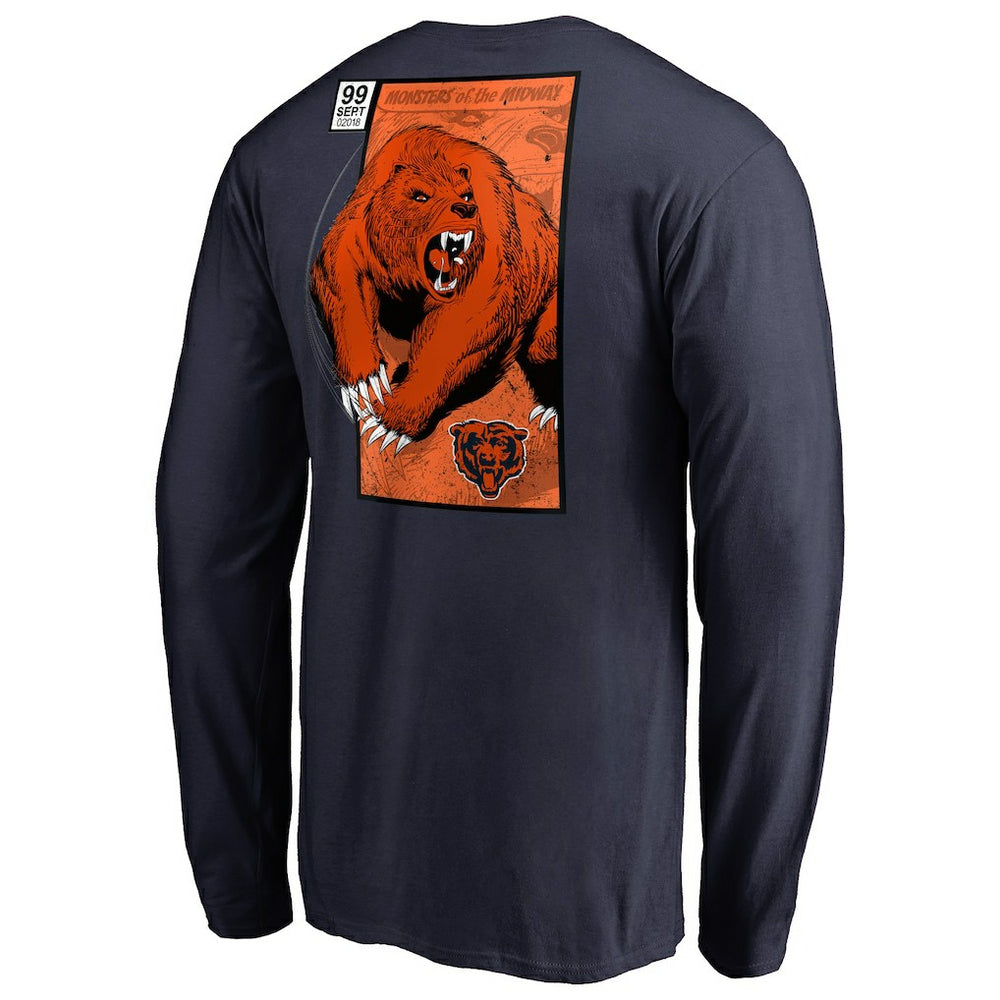 Chicago Bears Midway Monster Long Sleeve T-Shirt - Navy online