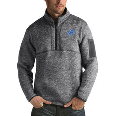 Detroit Lions Antigua Fortune Big & Tall Quarter-Zip Pullover Jacket - Charcoal discount