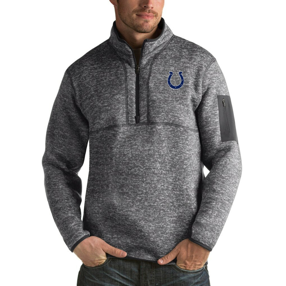 Indianapolis Colts Antigua Fortune Big & Tall Quarter-Zip Pullover Jacket - Charcoal cheap