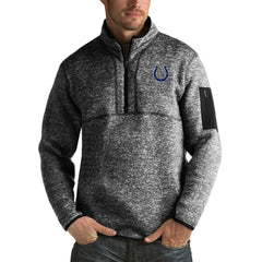 Indianapolis Colts Antigua Fortune Big & Tall Quarter-Zip Pullover Jacket - Heather Black online