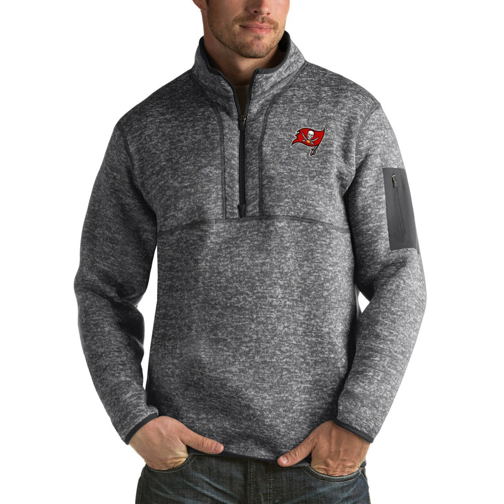 Tampa Bay Buccaneers Antigua Fortune Big & Tall Quarter-Zip Pullover Jacket - Charcoal online