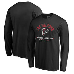 Atlanta Falcons Futbol Americano Long Sleeve T-Shirt - Black for sale