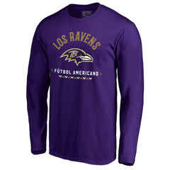 Baltimore Ravens Futbol Americano Long Sleeve T-Shirt - Purple discount