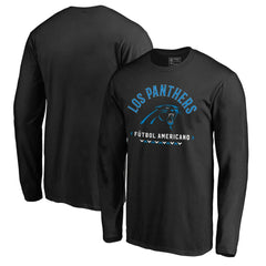 Carolina Panthers Futbol Americano Long Sleeve T-Shirt - Black outlet