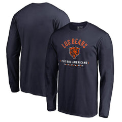 Chicago Bears Futbol Americano Long Sleeve T-Shirt - Navy cheap