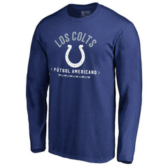 Indianapolis Colts Futbol Americano Long Sleeve T-Shirt - Royal discount