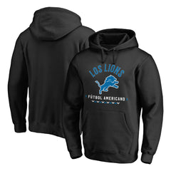Detroit Lions Futbol Americano Pullover Hoodie - Black for sale