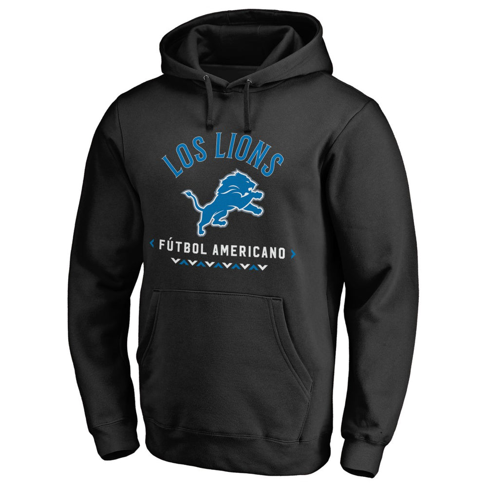 Detroit Lions Futbol Americano Pullover Hoodie - Black for sale