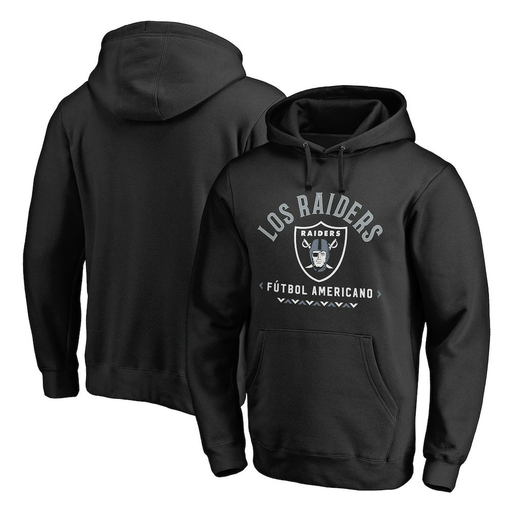 Las Vegas Raiders Futbol Americano Pullover Hoodie - Black sale