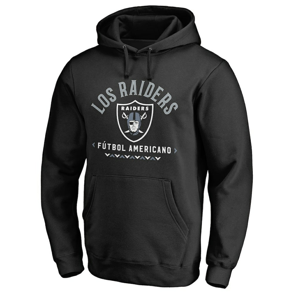 Las Vegas Raiders Futbol Americano Pullover Hoodie - Black sale