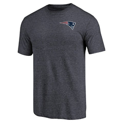 New England Patriots Primary Logo Left Chest Distressed Tri-Blend T-Shirt - Heathered Navy cheap