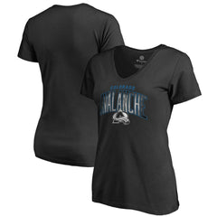 Colorado Avalanche Women's Arch Smoke V-Neck T-Shirt Black
