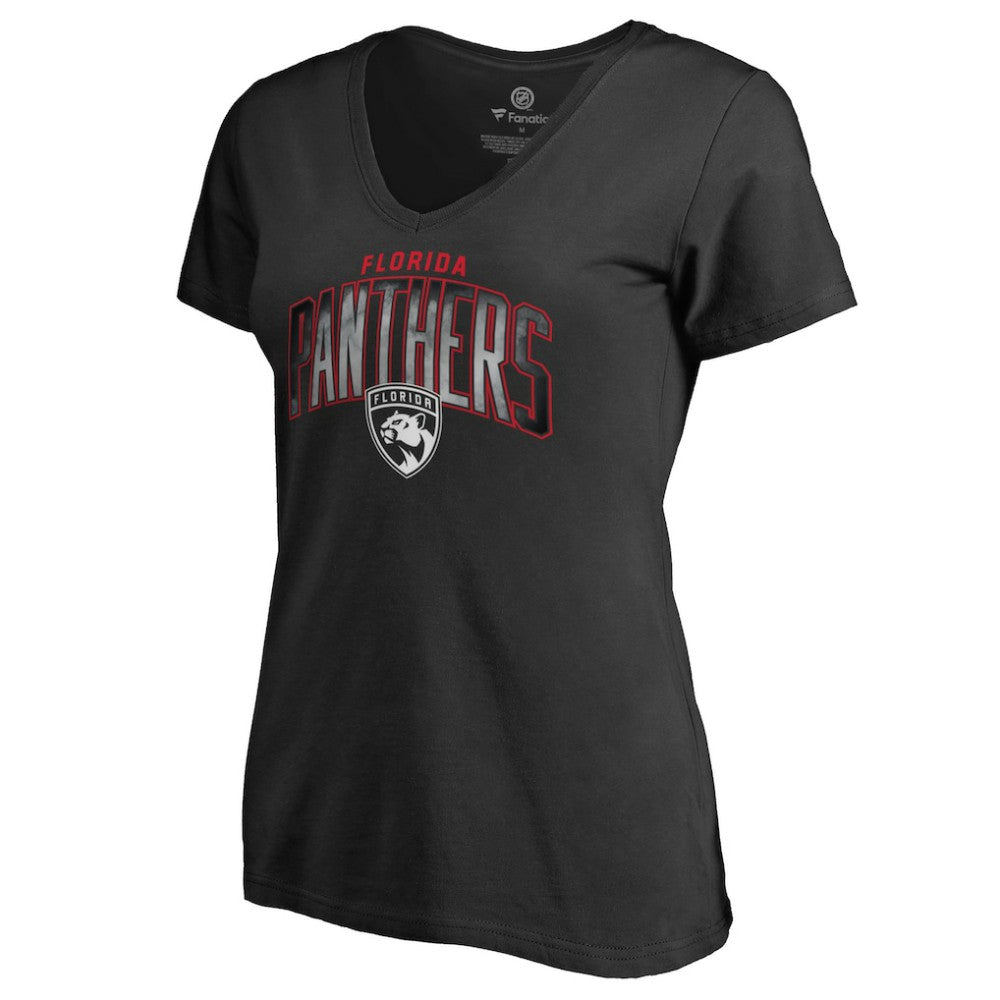 Florida Panthers Women's Arch Smoke V-Neck T-Shirt Black