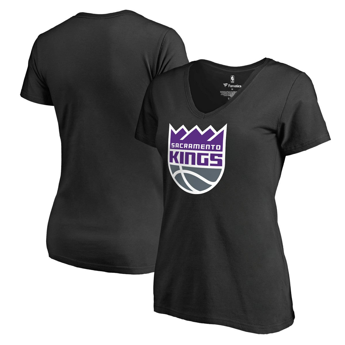Sacramento Kings Women's Primary Logo V-Neck T-Shirt - Black sale