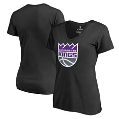 Sacramento Kings Women's Primary Logo V-Neck T-Shirt - Black sale