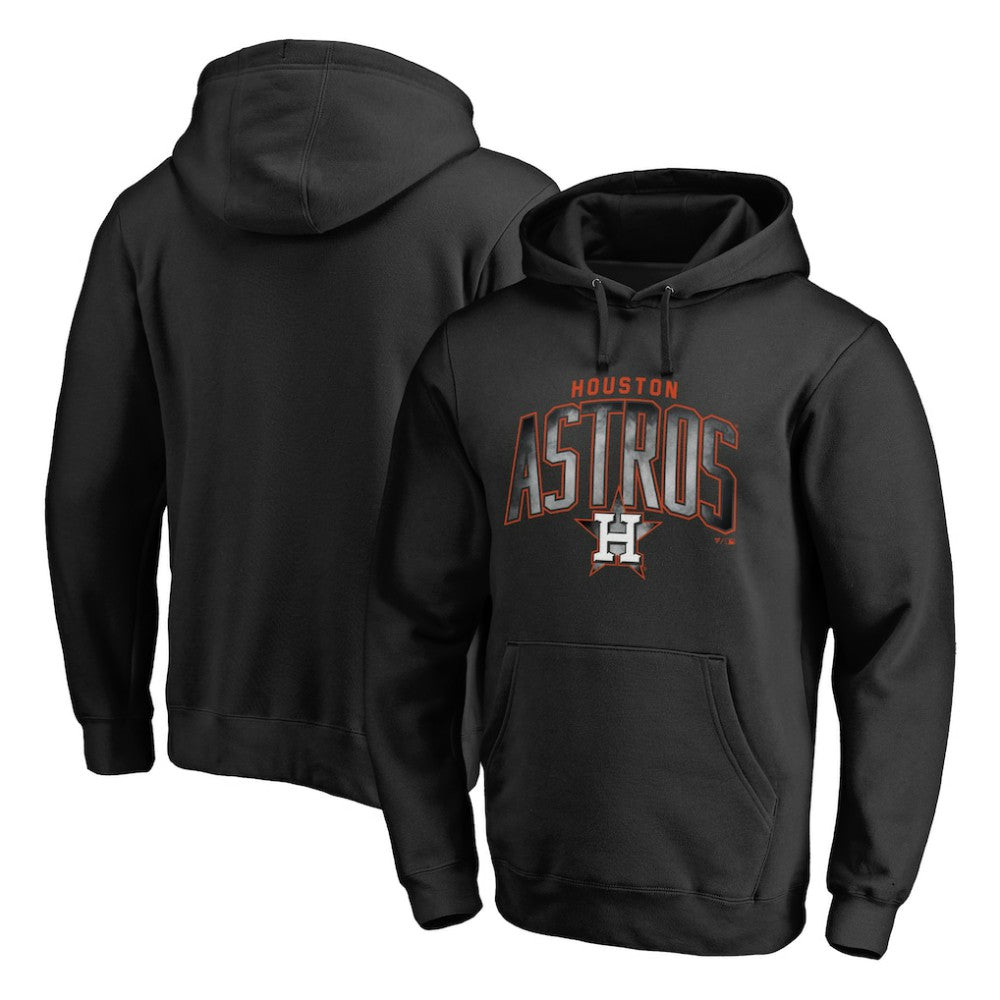 Houston Astros Arch Smoke Pullover Hoodie - Black