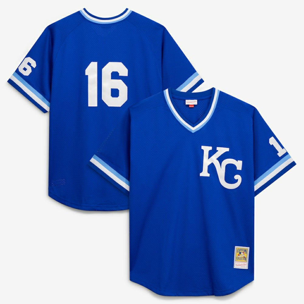 Bo Jackson Kansas City Royals Cooperstown Collection Big & Tall Mesh Batting Practice Jersey - Royal | Mitchell & Ness