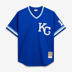 Bo Jackson Kansas City Royals Cooperstown Collection Big & Tall Mesh Batting Practice Jersey - Royal | Mitchell & Ness