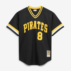 Willie Stargell Pittsburgh Pirates Cooperstown Collection Big & Tall Mesh Batting Practice Jersey - Black | Mitchell & Ness