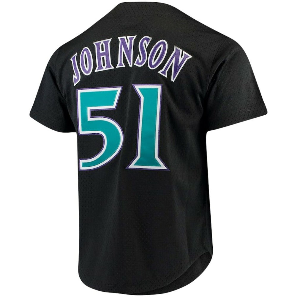 Randy Johnson Arizona Diamondbacks Big & Tall Cooperstown Mesh Batting Practice Jersey - Black | Mitchell & Ness