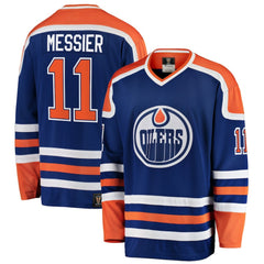 Mark Messier Edmonton Oilers Fanatics Premier Breakaway Retired Player Jersey Blue