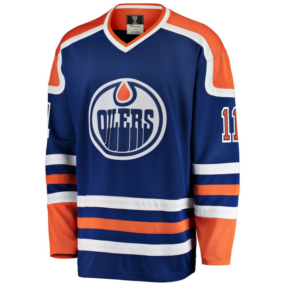 Mark Messier Edmonton Oilers Fanatics Premier Breakaway Retired Player Jersey Blue