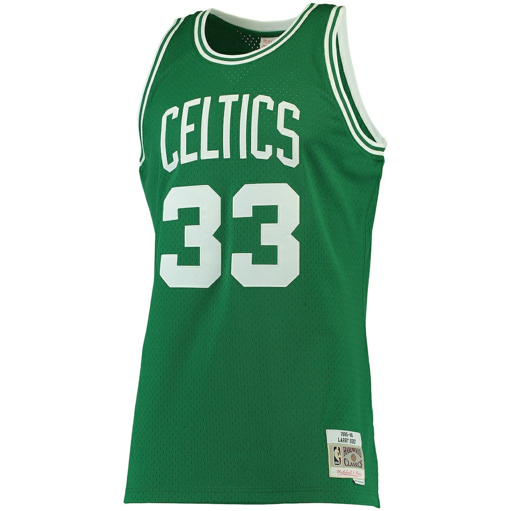 Larry Bird Boston Celtics 1985/86 Big & Tall Hardwood Classics Swingman Jersey - Kelly Green | Mitchell & Ness on sale