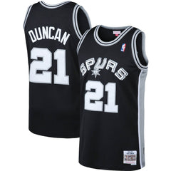 Tim Duncan San Antonio Spurs 1998/99 Big & Tall Hardwood Classics Swingman Jersey - Black | Mitchell & Ness online