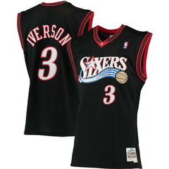 Allen Iverson Philadelphia 76ers 2000/01 Big & Tall Hardwood Classics Swingman Jersey - Black | Mitchell & Ness online