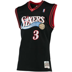 Allen Iverson Philadelphia 76ers 2000/01 Big & Tall Hardwood Classics Swingman Jersey - Black | Mitchell & Ness online
