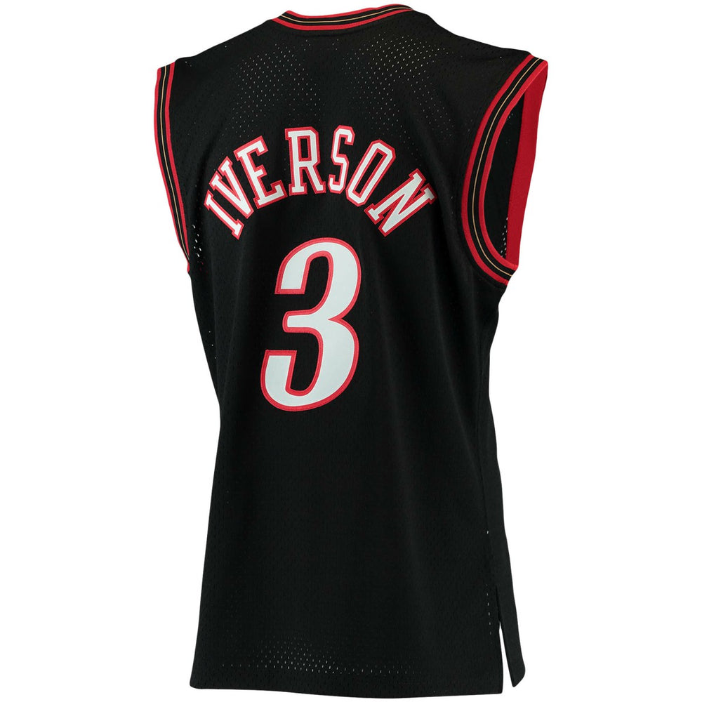 Allen Iverson Philadelphia 76ers 2000/01 Big & Tall Hardwood Classics Swingman Jersey - Black | Mitchell & Ness online