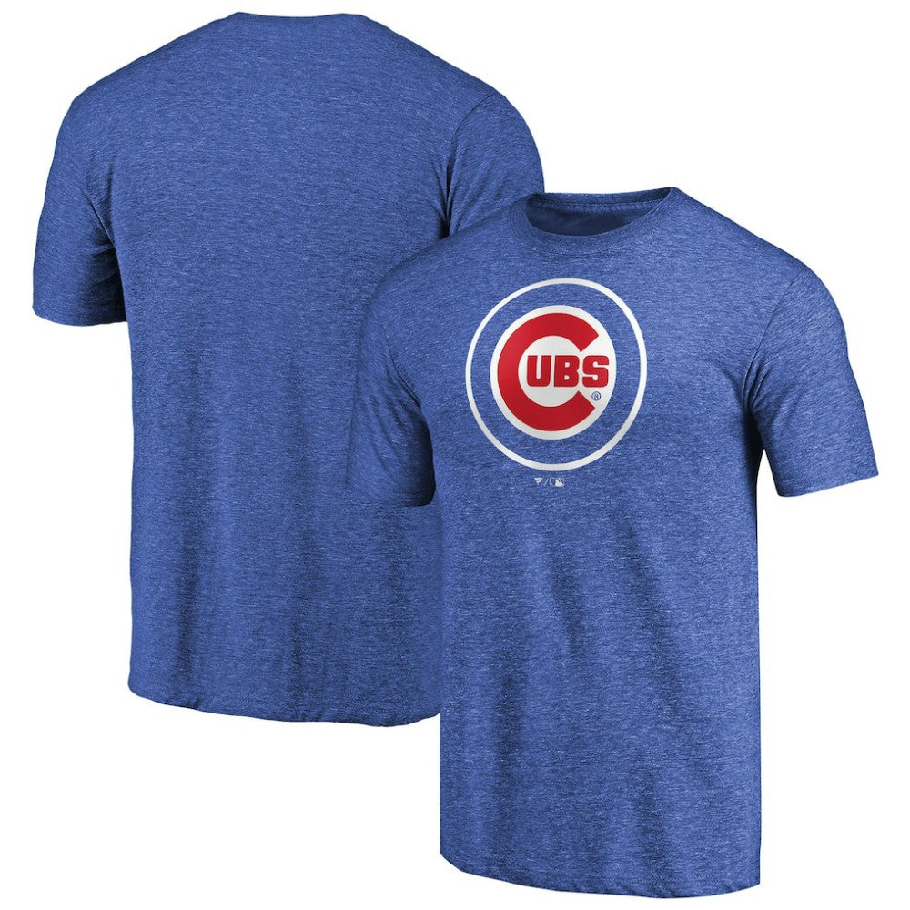 Chicago Cubs Team Wordmark Tri-Blend T-Shirt - Royal