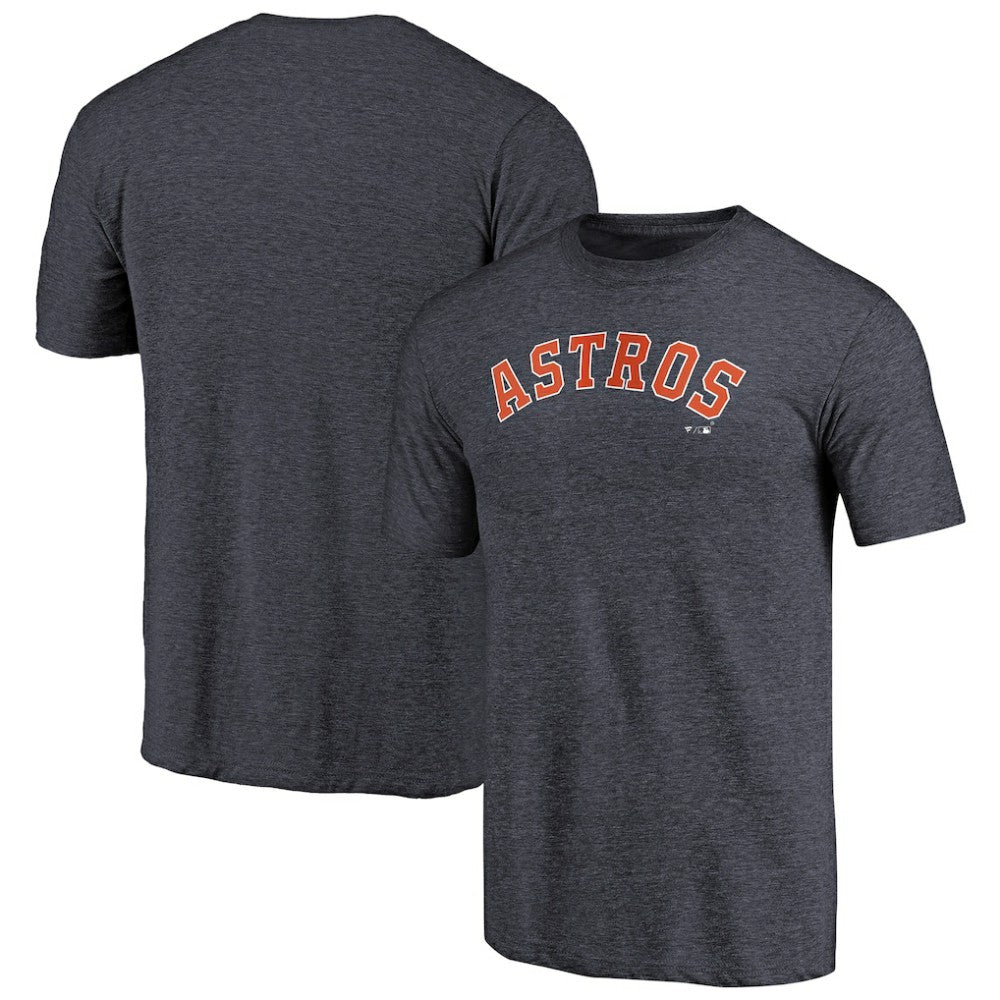Houston Astros Team Wordmark Tri-Blend T-Shirt - Navy