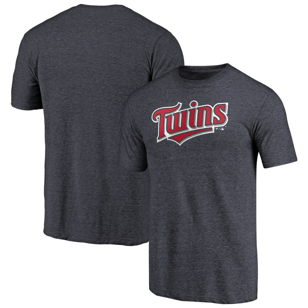 Minnesota Twins Team Wordmark Tri-Blend T-Shirt - Navy