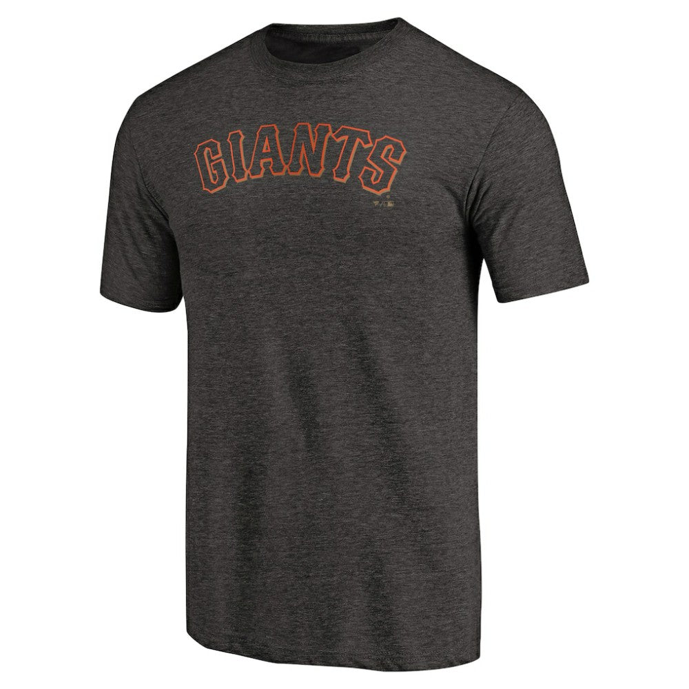 San Francisco Giants Team Wordmark Tri-Blend T-Shirt - Black
