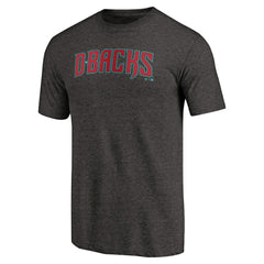 Arizona Diamondbacks Team Wordmark Tri-Blend T-Shirt - Black