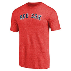 Boston Red Sox Team Wordmark Tri-Blend T-Shirt - Red