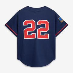 Bo Jackson California Angels Cooperstown Collection Mesh Batting Practice Button-Up Jersey - Navy | Mitchell & Ness