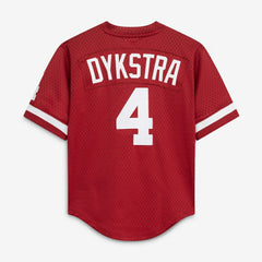 Lenny Dykstra Philadelphia Phillies Youth Cooperstown Collection Mesh Batting Practice Jersey - Burgundy | Mitchell & Ness