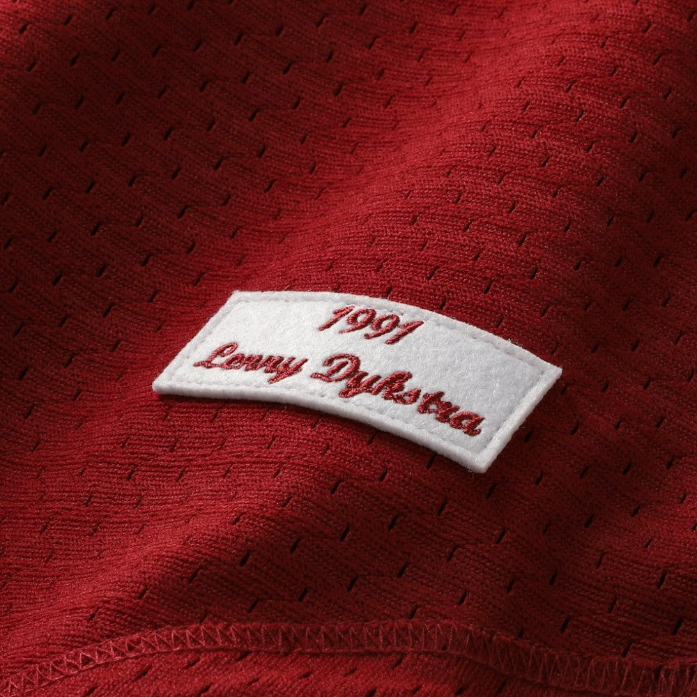Lenny Dykstra Philadelphia Phillies Youth Cooperstown Collection Mesh Batting Practice Jersey - Burgundy | Mitchell & Ness