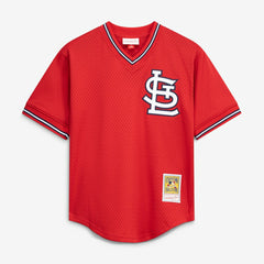 Ozzie Smith St. Louis Cardinals Youth Cooperstown Collection Mesh Batting Practice Jersey - Navy | Mitchell & Ness